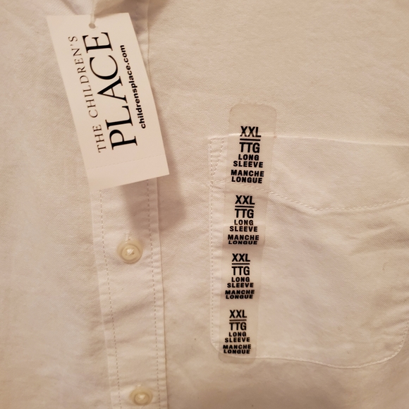 PLACE White Button Down Shirt Boys Size 16 NWT - Picture 2 of 4